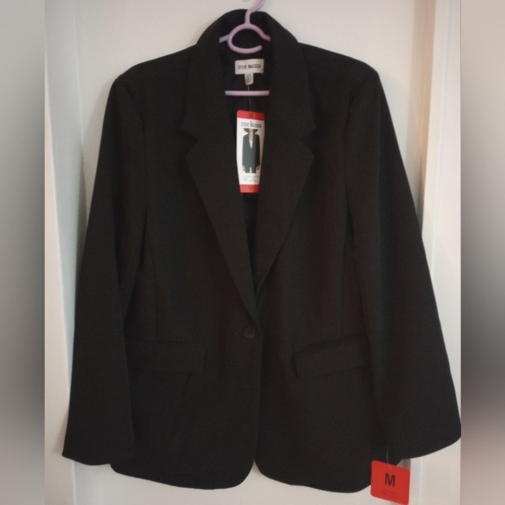 Steve Madden Classic Black Blazer Size Medium